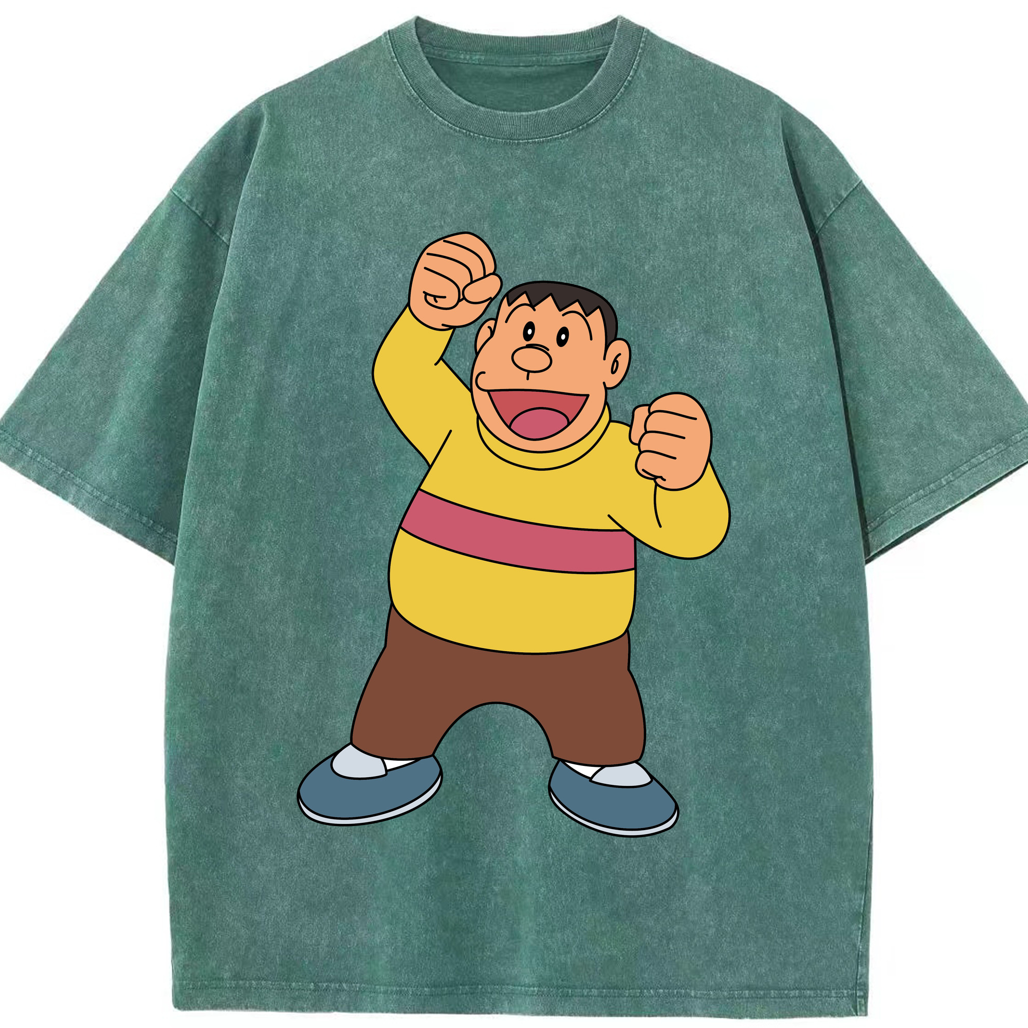 （画像用） ドラえもん 剛田武 Doraemon Gouta Takeshi 綿100% ヴィンテージ風 半袖Tシャツ（フロントプリント）